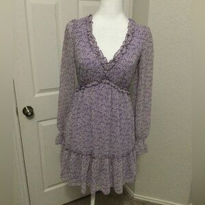 Allison & Kelly Purple Flower Spring Dress Size XS